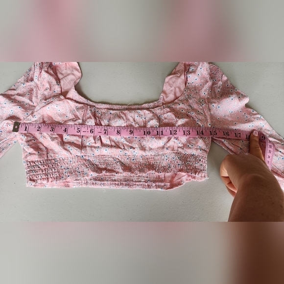 Princess Polly Pink And Floral Crop Top Women's Size 4. - Picture 3 of 5